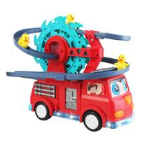 Conjunto de brinquedos NEXTAKE 2 em 1 Fire Engine Slide com roda gigante