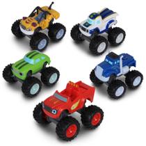 Conjunto de brinquedos NKOK Blaze e The Monster Machines, pacote com 5