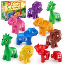 Conjunto de brinquedos Number Matching Coogam com 10 peças de animais para 3-5 anos Conjunto de brinquedos Number Matching Coogam com 10 peças de animais para 3-5 anos