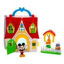 Conjunto de brinquedos oficial do Mickey Mouse Clubhouse Toys da Disney Store Brinquedos interativos do Mickey Mouse Junior da Playhouse bonecos dobráveis do Mickey e Pluto, conjunto de 13 peças, perfeito para crianças pequenas