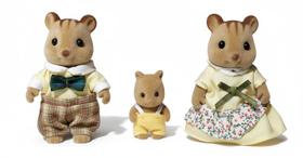 Conjunto de Brinquedos OLEOCA com 3 Figuras de Esquilos Marrons com Roupas Conjunto de Brinquedos OLEOCA com 3 Figuras de Esquilos Marrons com Roupas