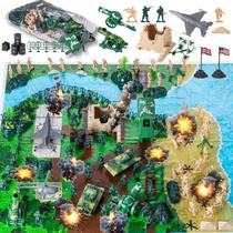 Conjunto de brinquedos oqotoy Army Soldier Combat 110 peças para crianças de 3 anos ou mais Conjunto de brinquedos oqotoy Army Soldier Combat 110 peças para crianças de 3 anos ou mais
