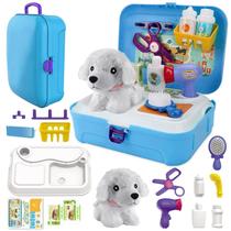 Conjunto de brinquedos para animais de estimação TEUVO, 16 unidades para cães de pelúcia e acessórios