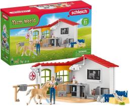 Conjunto de brinquedos para animais de fazenda Schleich Veterinarian Playset 43 PC