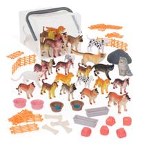 Conjunto de brinquedos para animais Terra by Battat, 60 peças, acessórios para cães e gatos Conjunto de brinquedos para animais Terra by Battat, 60 peças, acessórios para cães e gatos