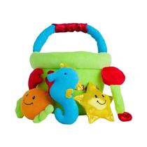Conjunto de brinquedos para bebês para aprendizagem e educação na praia, 8 pol.
