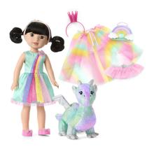 Conjunto de brinquedos para bonecas American Girl WellieWishers Emerson 14,5 polegadas