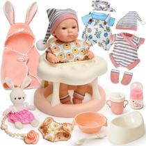 Conjunto de brinquedos para bonecas Cleboen de 9" com andador e acessórios Conjunto de brinquedos para bonecas Cleboen de 9" com andador e acessórios