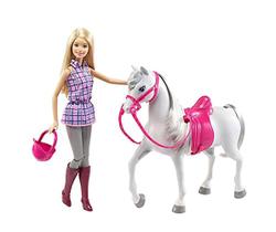 Conjunto de brinquedos para bonecas e cavalos Barbie com acessórios