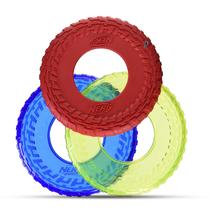 Conjunto de brinquedos para cães Nerf Dog 10" Flying Disc Rubber, pacote com 3