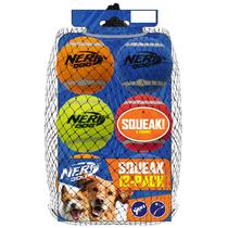 Conjunto de brinquedos para cães Nerf Dog com 12 bolas de tênis Squeak de 2,5 polegadas Conjunto de brinquedos para cães Nerf Dog com 12 bolas de tênis Squeak de 2,5 polegadas