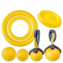 Conjunto de brinquedos para cães Tug EVA Rope Ball e Frisbee Chew Toys para cães