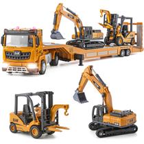 Conjunto de brinquedos para caminhões de construção VijiSuki Fundido sob pressão com luzes e sons Conjunto de brinquedos para caminhões de construção VijiSuki Fundido sob pressão com luzes e sons