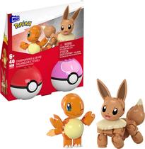 Conjunto de brinquedos para construção de bonecos de ação MEGA Pokémon com 40 peças