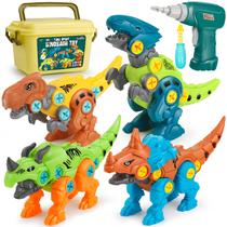 Conjunto de brinquedos para construção de dinossauros Dreamon Take Apart para crianças de 5 a 7 anos Conjunto de brinquedos para construção de dinossauros Dreamon Take Apart para crianças de 5 a 7 anos