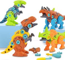 Conjunto de brinquedos para construção de dinossauros Take Apart para meninos com chave de fenda