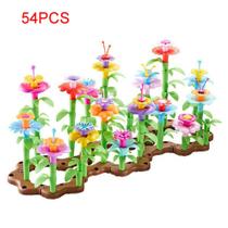 Conjunto de brinquedos para construção de jardim de flores, buquê, arranjo floral
