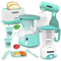 Conjunto de brinquedos para cozinha BRIGPICIOUS Pretend Play com cafeteira e batedeira
