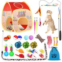 Conjunto de brinquedos para gatos ANJIME de 34 peças interativo para gatinhos