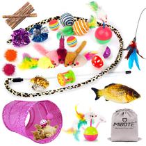 Conjunto de brinquedos para gatos MIBOTE 28 unidades de brinquedos para gatos Brinquedos para gatinhos, sortidos com bolsa