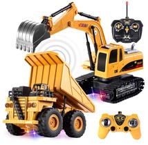 Conjunto de brinquedos para veículos de construção JOYIN RC Excavator & Dump Truck Conjunto de brinquedos para veículos de construção JOYIN RC Excavator & Dump Truck