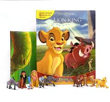 Conjunto de brinquedos Phidal Disney Lion King My Busy Books com 10 estatuetas