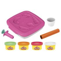 Conjunto de brinquedos Play-Doh Create 'n Go Cupcakes com armazenamento de mais de 3 anos