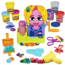 Conjunto de brinquedos Play-Doh Hair Stylin' Salon com 6 latas para crianças a partir de 3 anos