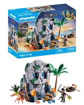 Conjunto de brinquedos Playmobil Pirates Skull Island com 73 peças