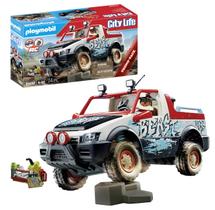 Conjunto de brinquedos Playmobil Rally Car 74 peças com miniboneco Conjunto de brinquedos Playmobil Rally Car 74 peças com miniboneco
