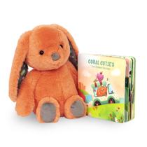 Conjunto de brinquedos Plush Bunny + Board Book B. toys B. softies 0+ Conjunto de brinquedos Plush Bunny + Board Book B. toys B. softies 0+