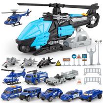 Conjunto de brinquedos Police Helicopter XDUOYJOY com veículos para crianças Conjunto de brinquedos Police Helicopter XDUOYJOY com veículos para crianças