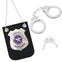 Conjunto de brinquedos prateado Spooktacular Creations Police Pretend Play