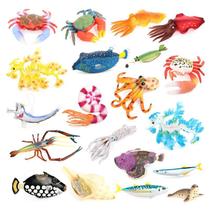 Conjunto de brinquedos Realistic Ocean Creatures Figures, 20 unidades para crianças Conjunto de brinquedos Realistic Ocean Creatures Figures, 20 unidades para crianças