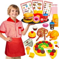 Conjunto de Brinquedos Restaurant Server Play - Para Crianças de 3 a 8 Anos Conjunto de Brinquedos Restaurant Server Play - Para Crianças de 3 a 8 Anos