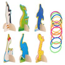 Conjunto de brinquedos Ring Tossing Game Animal Educational Wood Conjunto de brinquedos Ring Tossing Game Animal Educational Wood