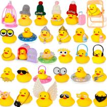 Conjunto de brinquedos Rubber Ducks, 72 unidades para banho com acessórios para crianças