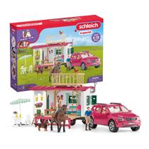 Conjunto de brinquedos Schleich Horse Club Camping Trip com trailer para crianças Conjunto de brinquedos Schleich Horse Club Camping Trip com trailer para crianças