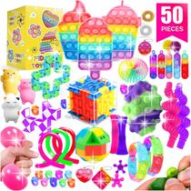 Conjunto de brinquedos sensoriais Fidget Toys SUNNERLY, pacote com 50 unidades, para crianças e adultos Conjunto de brinquedos sensoriais Fidget Toys SUNNERLY, pacote com 50 unidades, para crianças e adultos