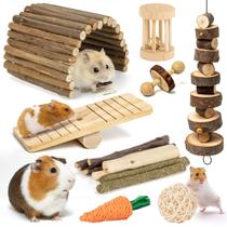 Conjunto de brinquedos Sofier Natural Hamster, Cobaia, Coelho, Chinchila