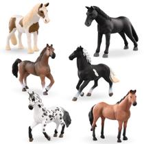 Conjunto de brinquedos Terra by Battat com 6 estatuetas de cavalos para crianças de 3 anos ou mais Conjunto de brinquedos Terra by Battat com 6 estatuetas de cavalos para crianças de 3 anos ou mais