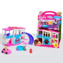 Conjunto de brinquedos Toy Barbie Pet Dreamhouse de 2 lados com 10 peças e animais de estimação Conjunto de brinquedos Toy Barbie Pet Dreamhouse de 2 lados com 10 peças e animais de estimação
