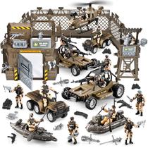 Conjunto de brinquedos Toy Jumbo Military Base com bonecos de ação para homens do exército Conjunto de brinquedos Toy Jumbo Military Base com bonecos de ação para homens do exército