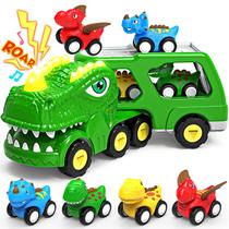 Conjunto de brinquedos Toy Trucks Dinosaur 5 em 1 com 4 carros dinossauros de 1 a 3 anos