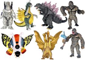 Conjunto de brinquedos TWCare Godzilla com bolsa de transporte 7 bonecos de ação 2021