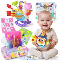 Conjunto de brinquedos usrela 3 em 1 Busy Board Sensory para bebês de 12 a 18 meses