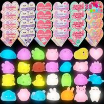 Conjunto de brinquedos Valentine Glow in The Dark Mochi Squishy JOYIN 28 unidades