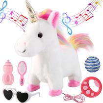 Conjunto de brinquedos Walking Unicorn HCDoujoy Singing Dancing Plush