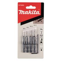 Conjunto de Broca Escareadora para Madeira - 4 Peças Makita Conjunto de Broca Escareadora para Madeira - 4 Peças Makita