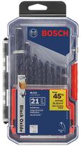 Conjunto de brocas Bosch BL21A de 21 peças de metal de óxido preto com estojo